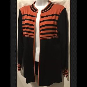 MISOOK Cardigan Small Tunic Striped Open Sweater MISOOK Cardigan Small Tunic Striped Open Sweater
